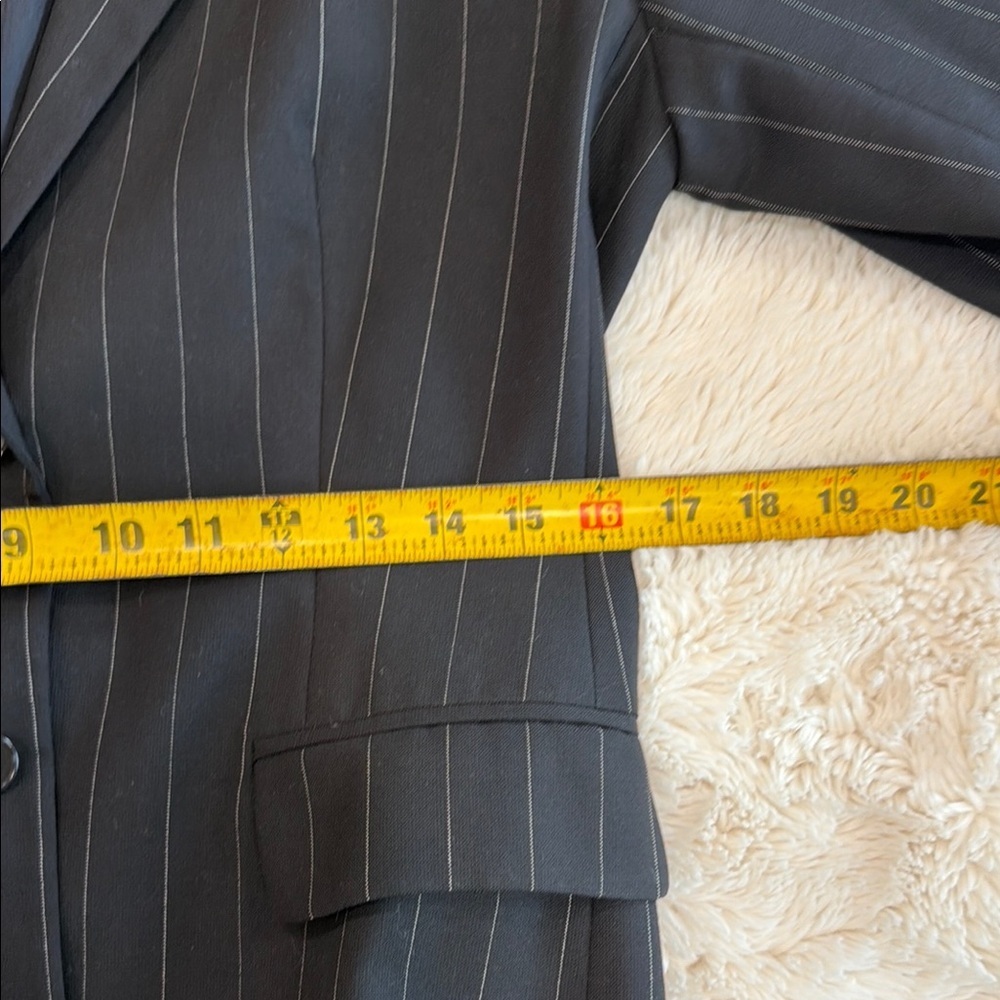 Lauren Ralph Lauren Charcoal Striped Blazer - Picture 15 of 16